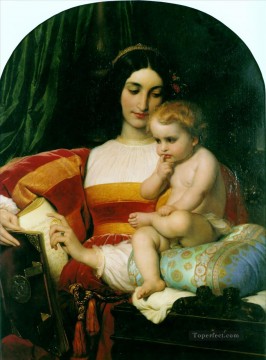 Pablo Delaroche Painting - La infancia de Pico della Mirandola 1842 historias Hippolyte Delaroche